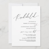 Minimal einfache Hochzeitseinladung neu geplant Einladung (Vorderseite)