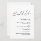 Minimal einfache Hochzeitseinladung neu geplant Einladung (Vorne/Hinten)