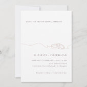 Minimal einfache Hochzeitsraten | Blush Vow Renewa Einladung (Vorderseite)