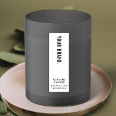 Minimal einfache Kerze Jar dünn Vertikal wasserdic Etiketten