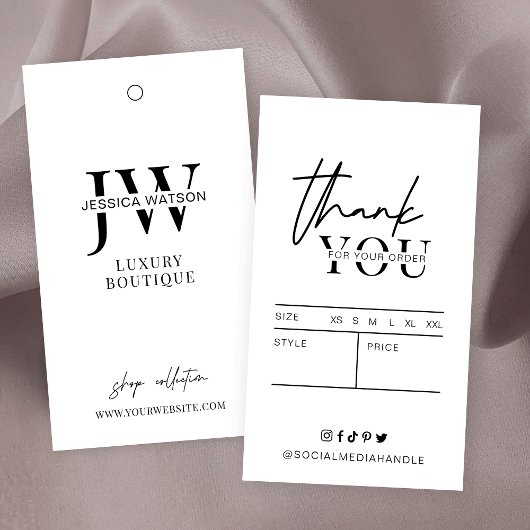 Minimal einfache Kleiderpreismarken Logo-Hängemark