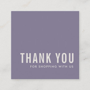MINIMAL EINFACHE LAVENDER LILAC LILA DANKE QUADRATISCHE VISITENKARTE