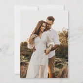 Minimal einfache moderne Art Zwei Foto Hochzeit Einladung (Rückseite)