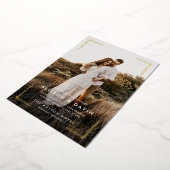 Minimal einfache moderne Art Zwei Foto Hochzeit Folieneinladung (Gedreht)