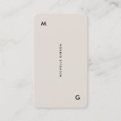 Minimal einfache moderne Berufliche Sand QR Visitenkarte (Vorderseite)