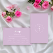 Minimal einfache Monographie-Hochzeit RSVP Begleitkarte