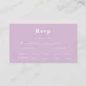 Minimal einfache Monographie-Hochzeit RSVP Begleitkarte (Vorderseite)