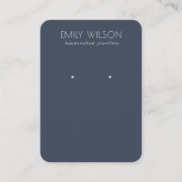 Minimal einfache Navy Blue Dunkel Ohrring Display