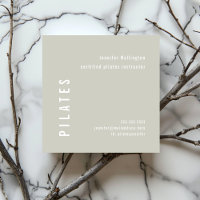 Minimal einfache Pastel Gray Green Pilates Fitness