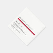 Minimal einfache Red Modern Fun Fakten Hochzeit Serviette (Ecke)