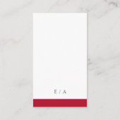 Minimal einfache Red Modern QR Code Hochzeit Begleitkarte (Rückseite)