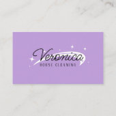 Minimal einfache Reinigung von weißem Zimmermädche Visitenkarte (Rückseite)