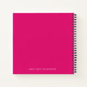 Minimal einfache rosa Monogramm Name mein kleines  Notizblock (Rückseite)