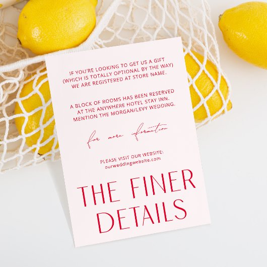 Minimal einfache Rosa- und Magenta-Umschließungska Begleitkarte