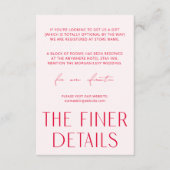 Minimal einfache Rosa- und Magenta-Umschließungska Begleitkarte (Vorderseite)