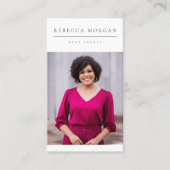 Minimal einfache saubere Fotografie Visitenkarte (Vorderseite)