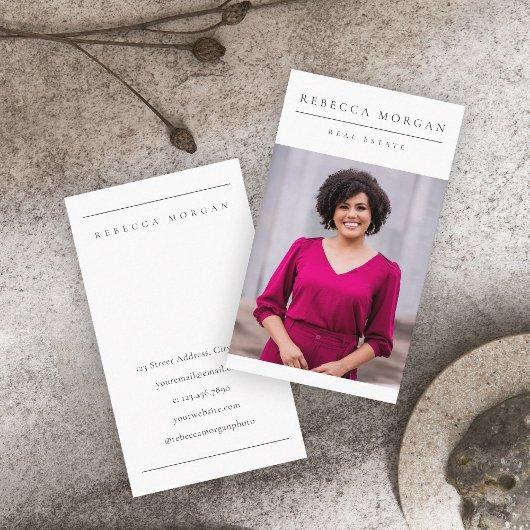 Minimal einfache saubere Fotografie Visitenkarte