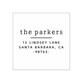 Minimal einfache Serienname und Rücksendeadresse Gummistempel (Prägung)