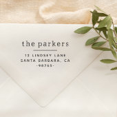 Minimal einfache Serienname und Rücksendeadresse Gummistempel