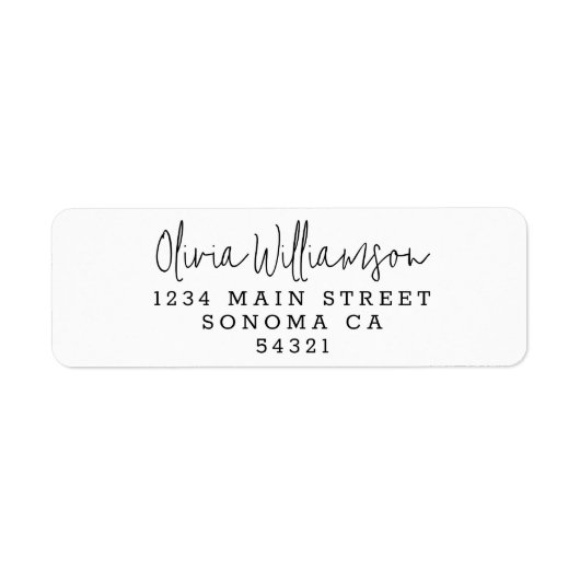 Minimal einfache Skripte Moderne Rücksendeadresse (Vorne)