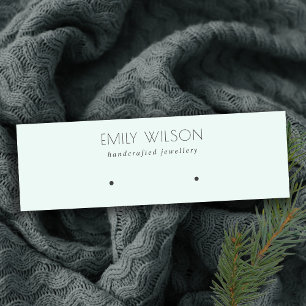 Minimal einfache Soft Sky Blue Aqua Earring Displa Mini Visitenkarte