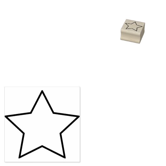 Minimal einfache Star-Form-Kontur Gummistempel (Stempel)