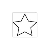 Minimal einfache Star-Form-Kontur Gummistempel (Prägung)