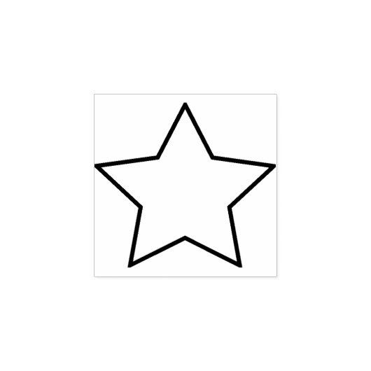 Minimal einfache Star-Form-Kontur Gummistempel (Prägung)