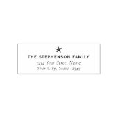 Minimal einfache Starfish Familienname Rücksendead Permastempel (Design)