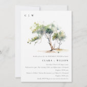 Minimal Einfache Wasserfarben Probe Abendessen Einladung (Vorderseite)