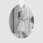 Minimal einfache Weihnachten | Schwarzes und Weiße Ornament (Vorderseite)