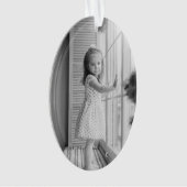 Minimal einfache Weihnachten | Schwarzes und Weiße Ornament (Vorderseite)