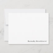 Minimal einfache weiße klassische Maskuline Mitteilungskarte (Vorderseite)