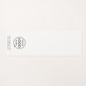 Minimal einfache, weiße, kundenspezifische Logo-Bu Yogamatte (Vorderseite (Horizontal))