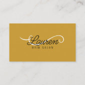 Minimal einfache White Gold Friseur Salon Friseurs Visitenkarte (Rückseite)