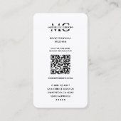 Minimal einfaches Berufliches Foto Logo weiß Visitenkarte (Rückseite)