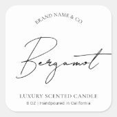 Minimal einfaches Berufliches Kerzenprodukt Quadratischer Aufkleber (Vorderseite)