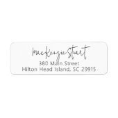 Minimal einfaches, elegantes Script-Rücksendeadres (Vorne)