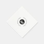 Minimal einfaches Firmenlogo & Round-Text-Business Serviette (Ecke)