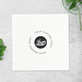 Minimal einfaches Firmenlogo & Round-Text-Business Serviette