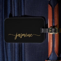 Minimal einfaches Girly Black Gold Calligrafy Scri