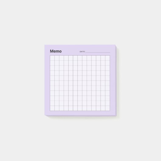 Minimal einfaches Memo Grid Post-it Klebezettel (Vorderseite)