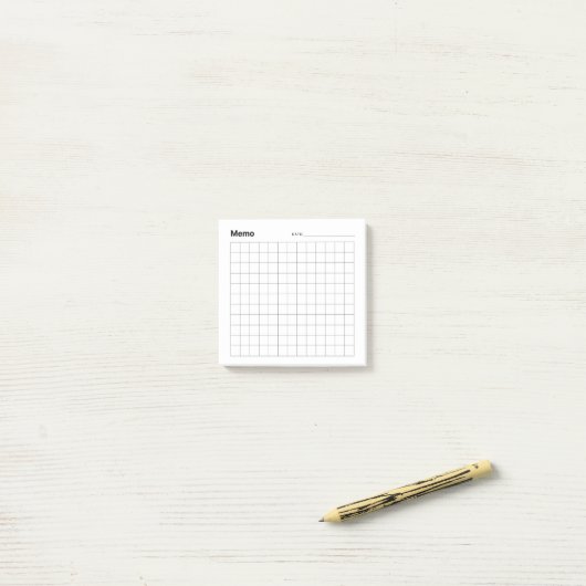 Minimal einfaches Memo Grid Post-it Klebezettel (Auf Schreibtisch)