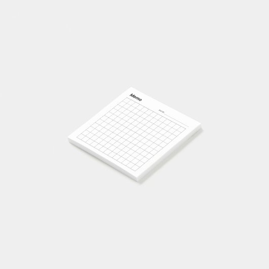 Minimal einfaches Memo Grid Post-it Klebezettel (angewinkelt)