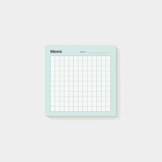 Minimal einfaches Memo Grid Post-it Klebezettel (Vorderseite)