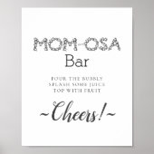 Minimal einfaches Mimosa Bar Sign Poster (Vorne)