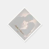 Minimal Einfaches Overlay Foto Romantische Hochzei Serviette (Ecke)