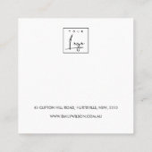 MINIMAL EINFACHES PINK BLUSH EARRING STUD ANZEIGEN QUADRATISCHE VISITENKARTE (Rückseite)