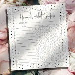 Minimal einfaches Skript wöchentlich Habit Tracker Notizblock<br><div class="desc">Minimal Text-Skript Habir Tracker zu verfolgen Ihre monatlichen,  wöchentlichen und täglichen Gewohnheiten. Eine großartige Möglichkeit,  gesunde Gewohnheiten zu bewältigen oder schlechte Gewohnheiten zu stoppen,  ist,  sie zu notieren. Sie werden Ihr Ziel schneller erreichen können und präziser sein.</div>