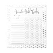Minimal einfaches Skript wöchentlich Habit Tracker Notizblock (Vorderseite)